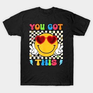 Groovy You Got This Motivational Testing Day Teacher Kids T-Shirt